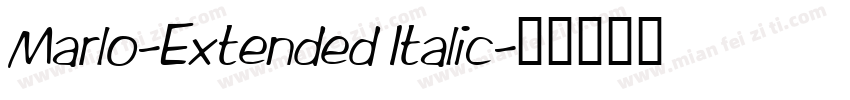 Marlo-Extended Italic字体转换